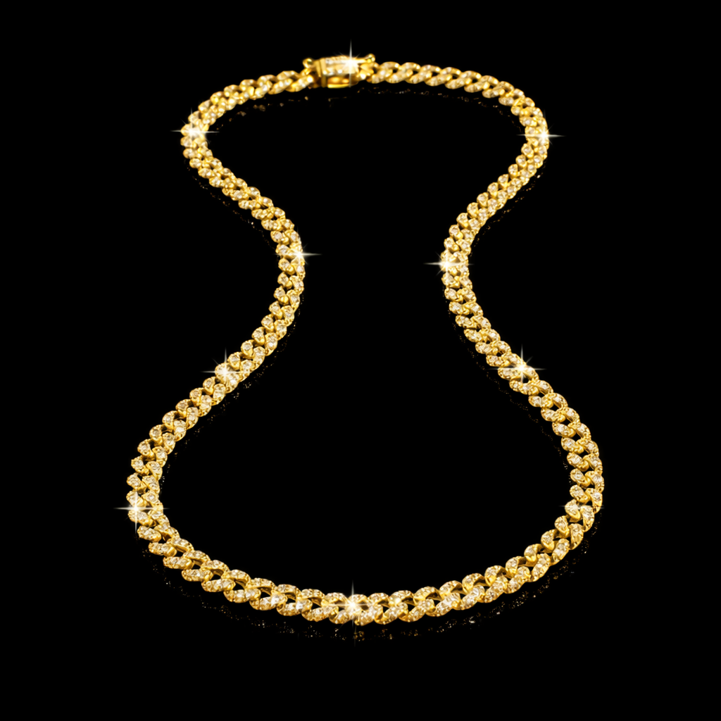 ROYALS ICE VVS1 18K Gold Cuban