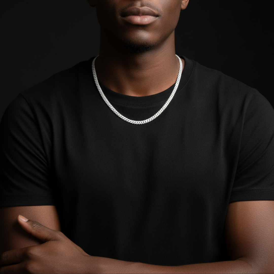 ROYALS ICE VVS1 18K White Gold Cuban