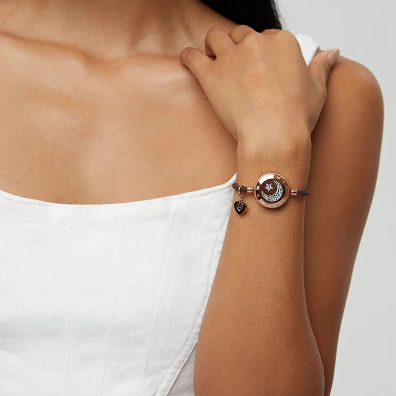 Milanese Loop Black & Rose Gold | Touch Bracelet