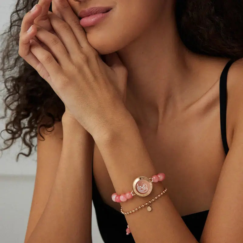 Soulmate Sort Agat & Pink Persisk Jade | Touch armbånd