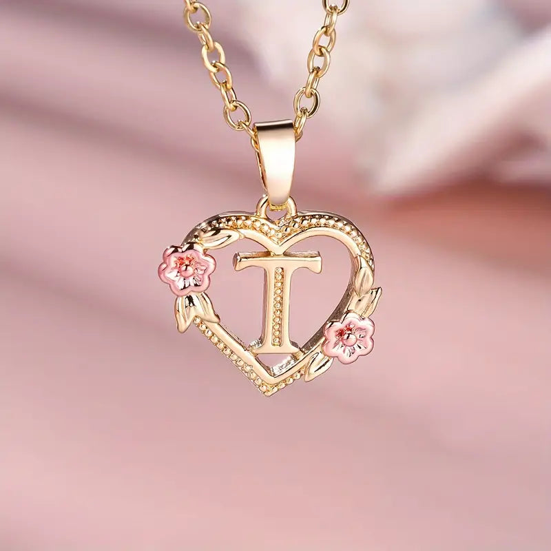 Unikt Hjärt-Halsband med personlig initial