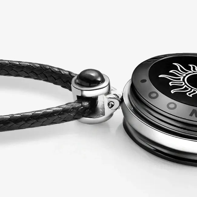 Naturlig agat Svart & Silver | TouchHalsband