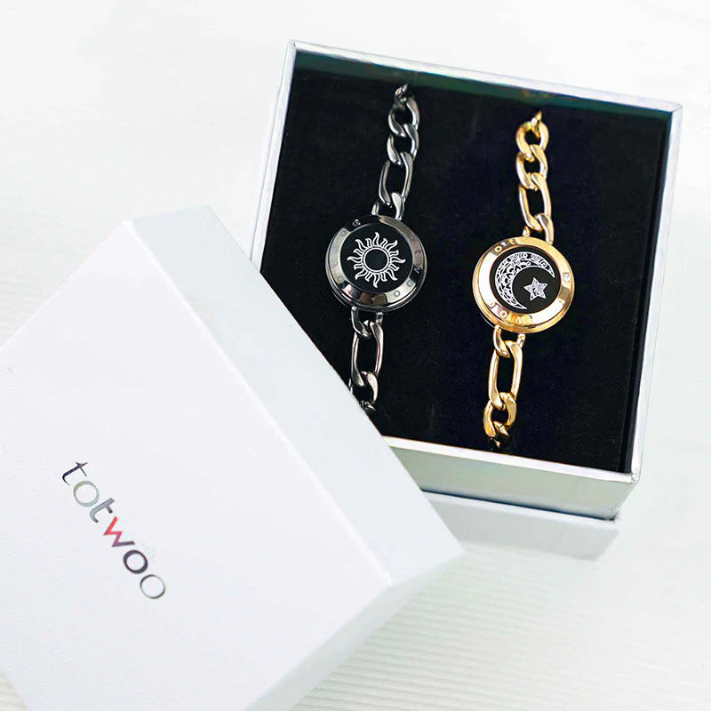 Figaro Chain Black & Rose Gold | Touch Bracelet