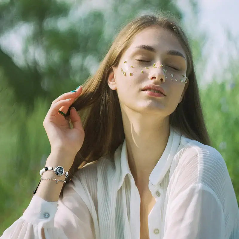 Soulmate Sort & Hvid Agat | Touch armbånd