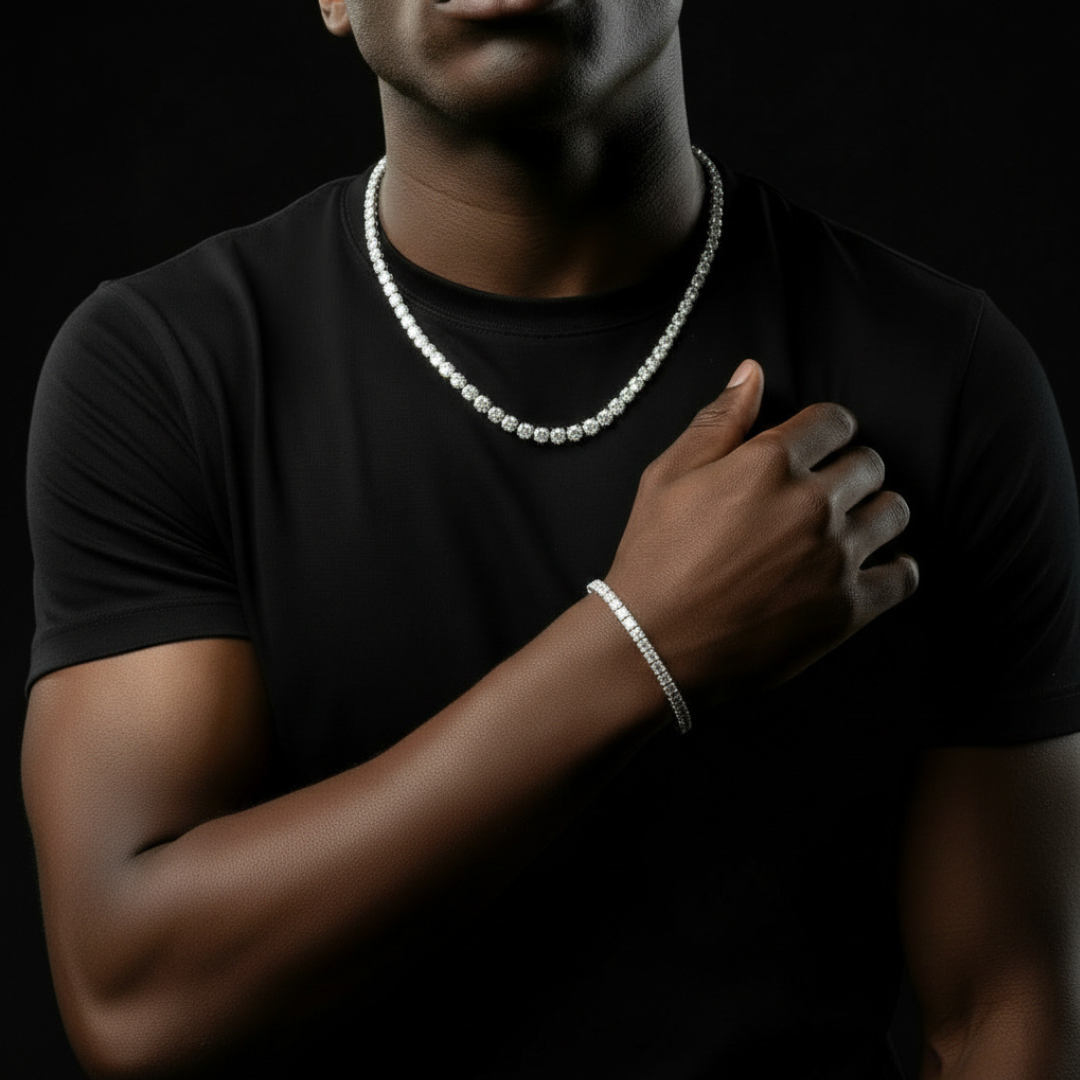 PURECUT ICE VVS1 White Gold Tennis