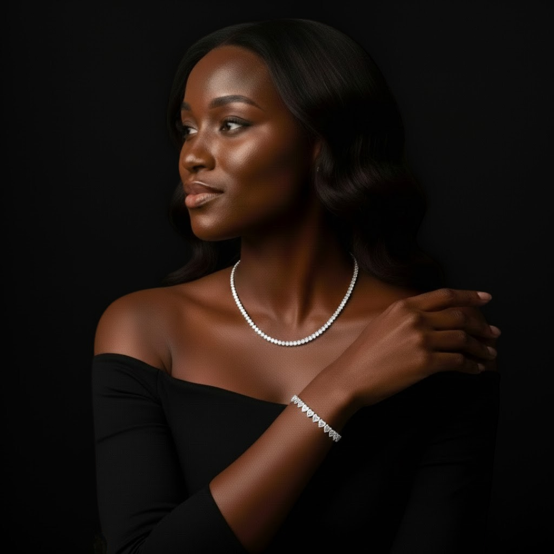 VALENTINES ICE VVS1 18K White Gold Tennis