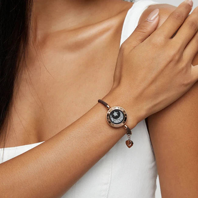 Milanese Loop Black & Rose Gold | Touch Bracelet