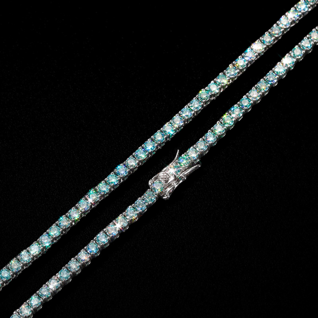 PURECUT ICE GREEN VVS1 18K White Gold Tennis