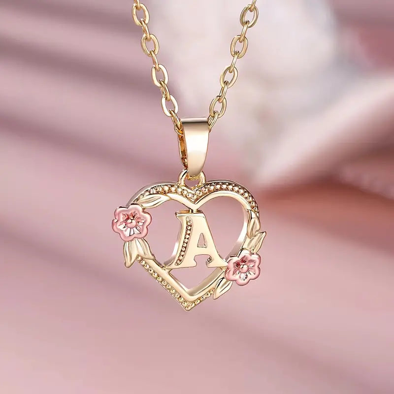 Unikt Hjärt-Halsband med personlig initial