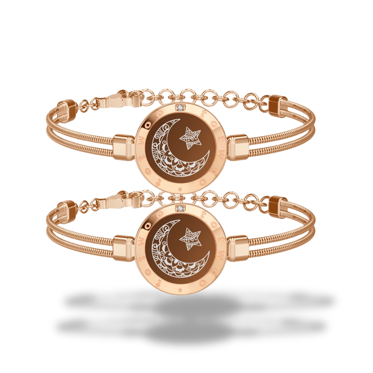 Snake chain Black & Rose Gold | Touch Bracelet