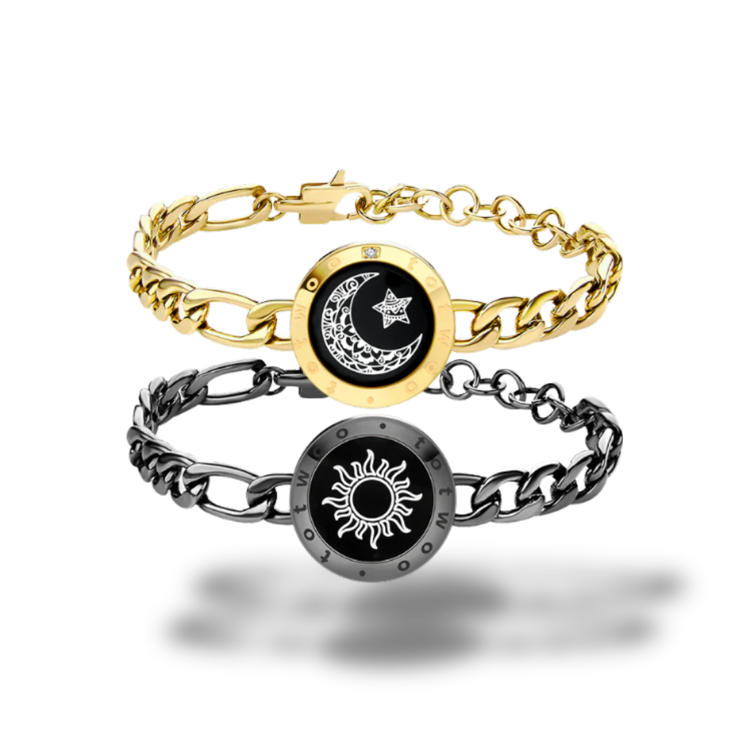 Figaro Chain Black & Rose Gold | Touch Bracelet