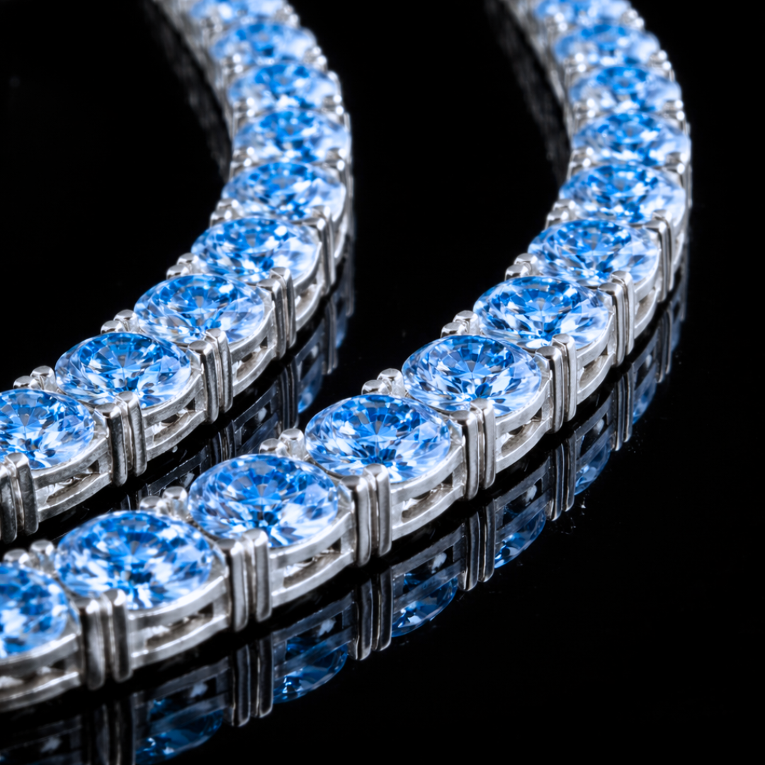 PURECUTS ICE BLUE VVS1 18K White Gold Tennis