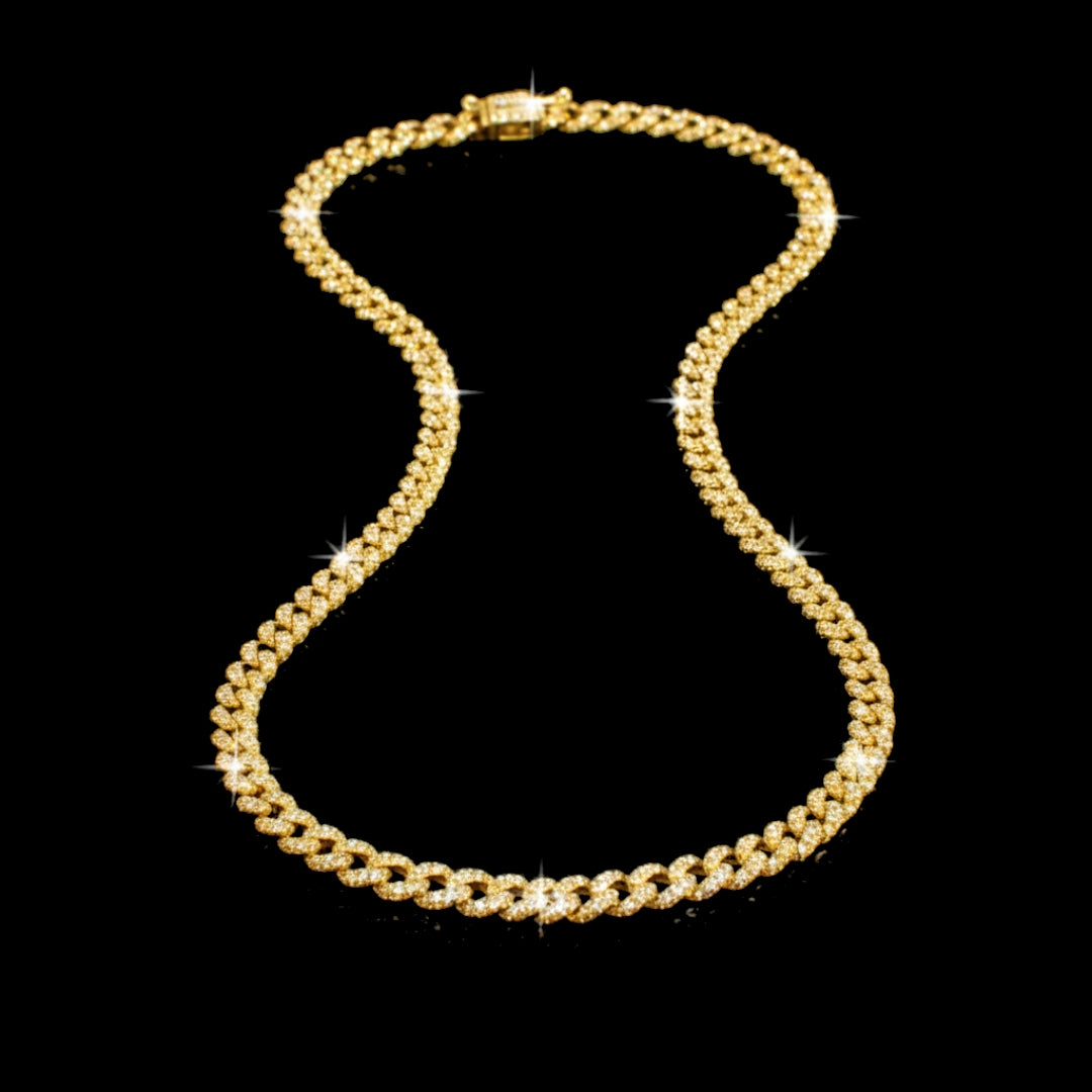 ROYALS ICE VVS1 18K Gold Cuban