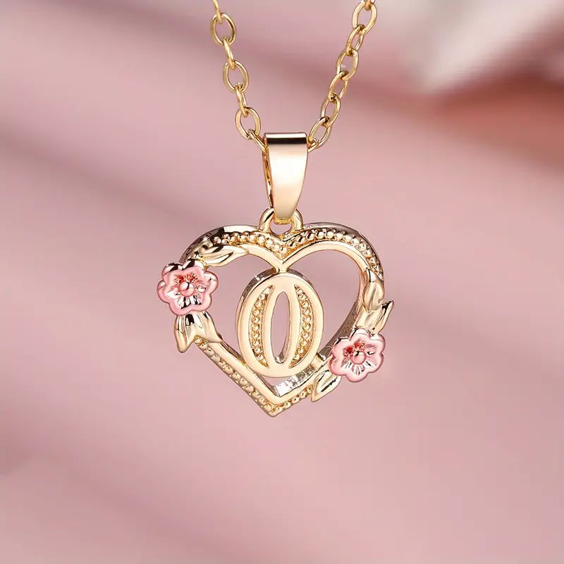 Unikt Hjärt-Halsband med personlig initial