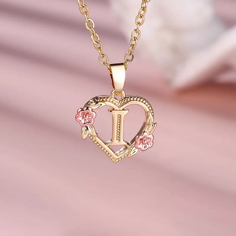 Unikt Hjärt-Halsband med personlig initial