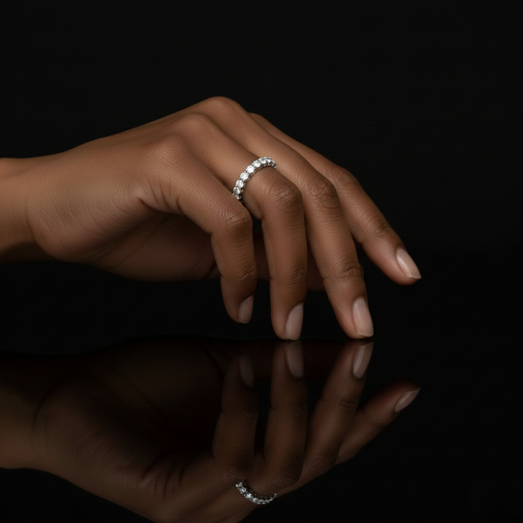 RING OF ICE VVS1 18K hvitt gull