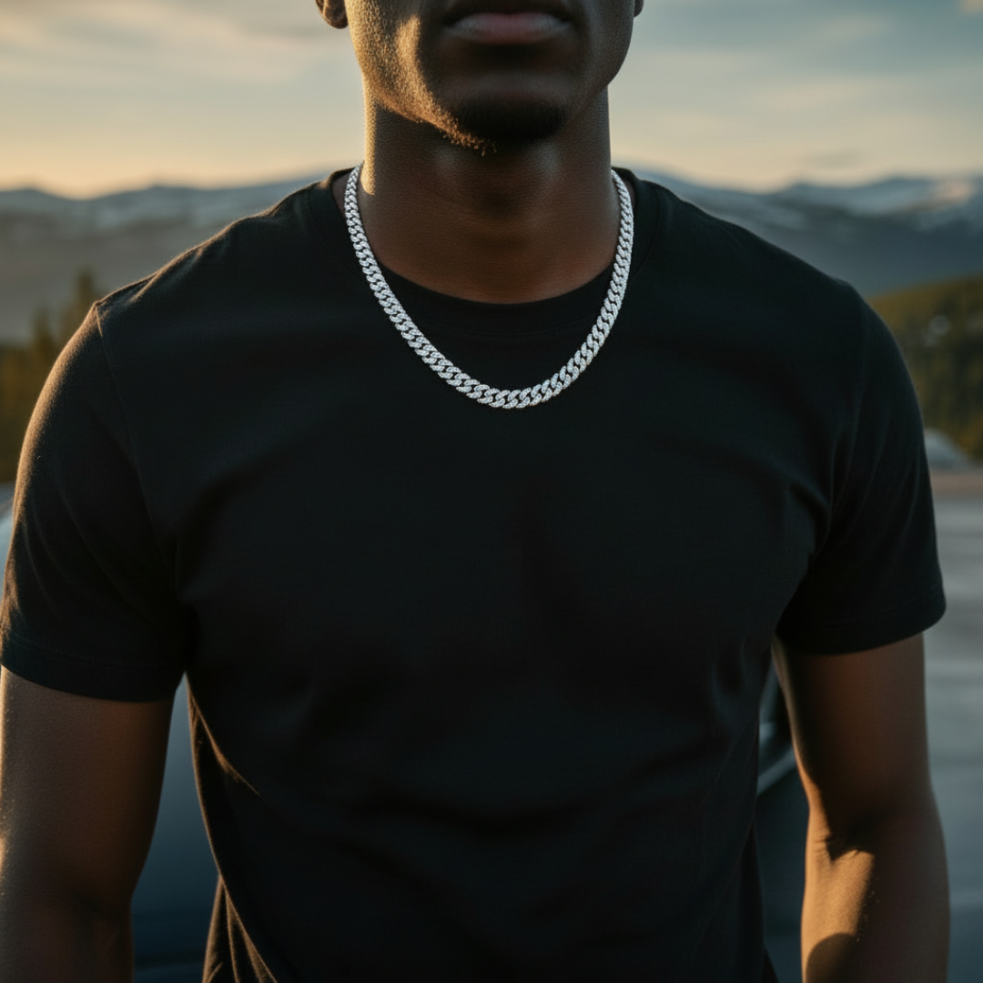 ROYALS ICE VVS1 White Gold Cuban