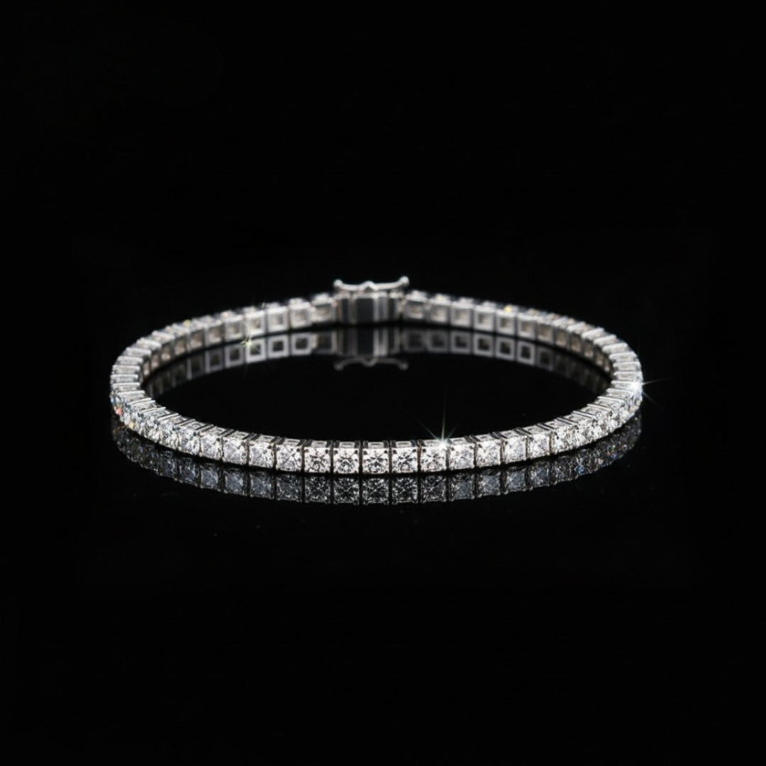 PURECUT ICE VVS1 White Gold Tennis