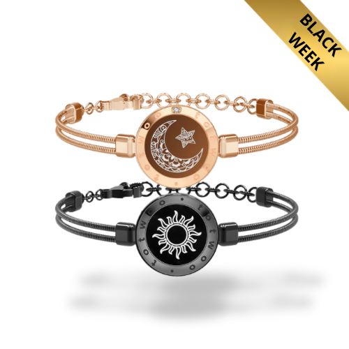 Snake Chain svart & roségull | Touch-armbånd