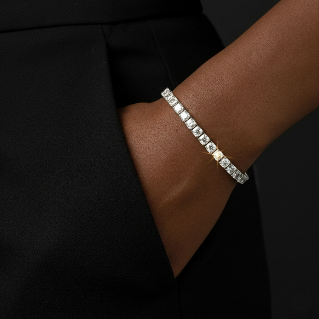 PURECUT ICE VVS1 White Gold Tennis