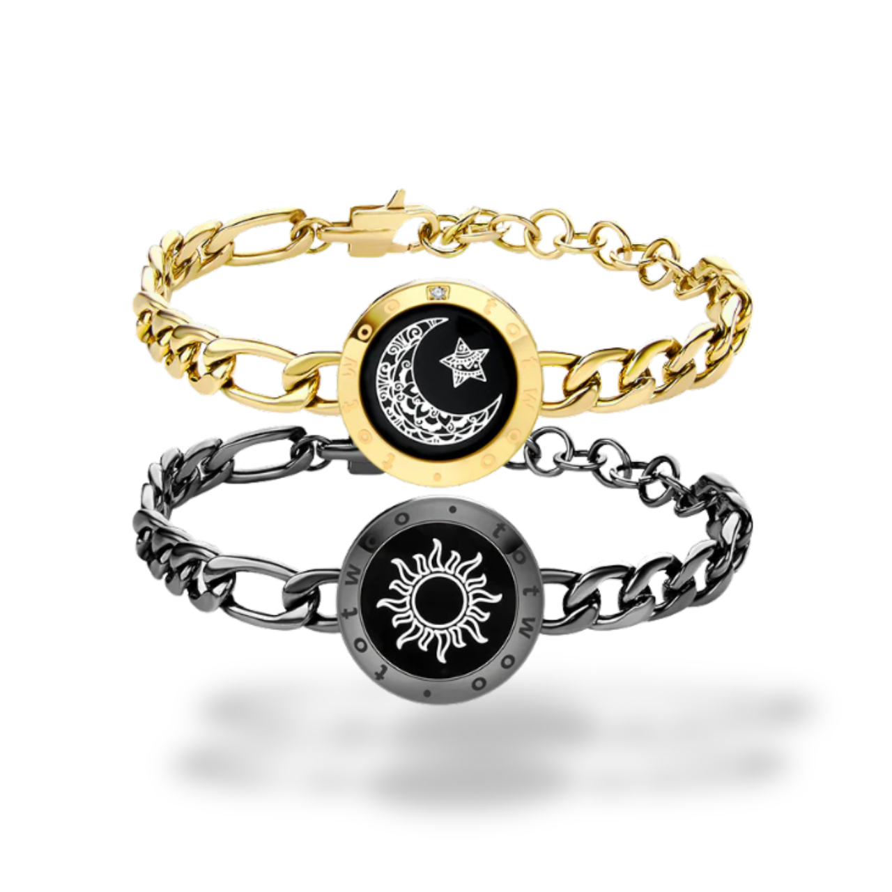 Figaro Chain Svart & Guld | Toucharmband